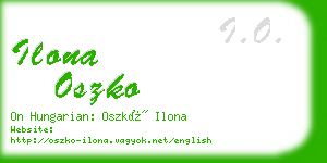 ilona oszko business card